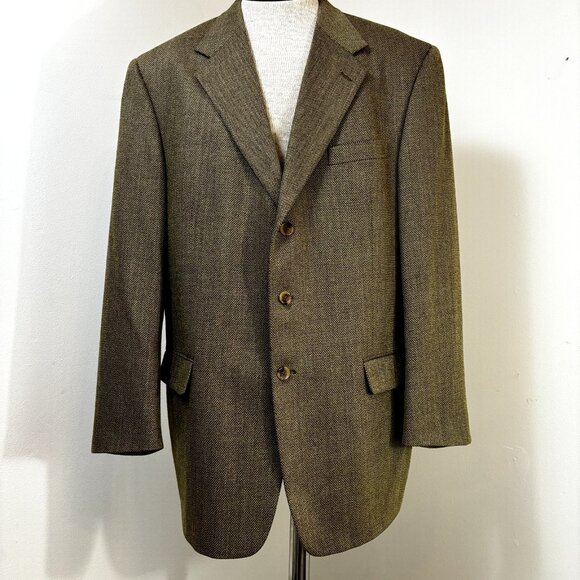 Tallia Uomo For Nordstrom Men's‎ Sport Coat Blazer 46L Wool Textured Suit Jacket - Picture 5 of 12